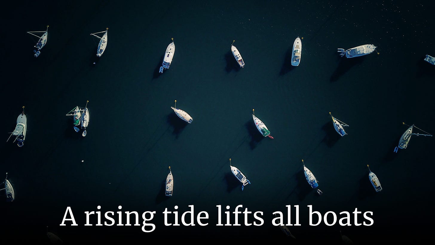 A Rising Tide Lifts All Boats Meaning, Examples, Synonyms