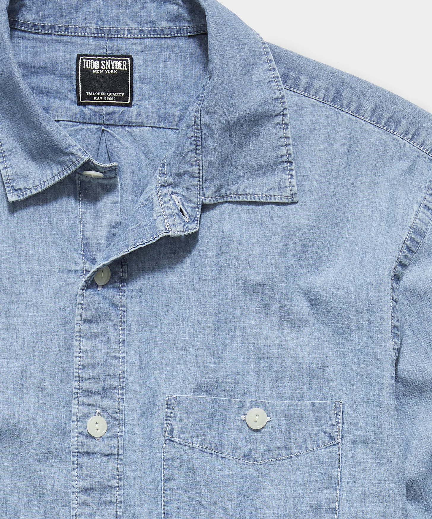 Japanese Sunfaded Chambray Button Down Shirt