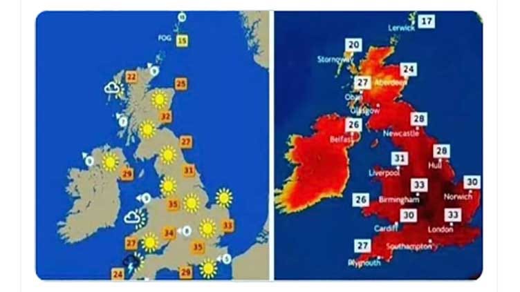 British weather maps have changed for better accessibility - FakeNews -  Dunya News