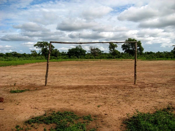 A soccer field in Kongolikoro, Mali.