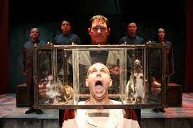 Winston Smith tortured with rats during Golden West College's production of  "1984." | Scenografia