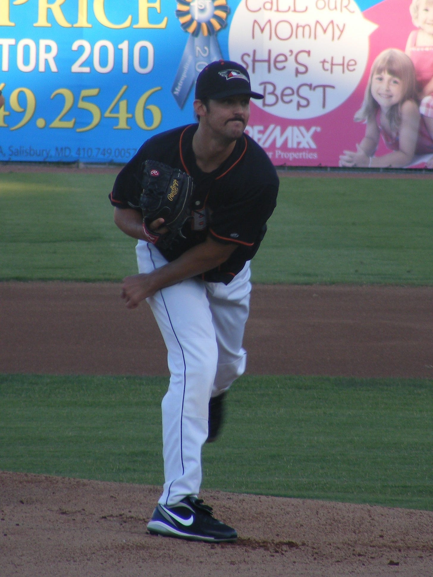 Matt Bywater delivers a pitch in a recent game. It's not certain if his location was where he wanted it, though.