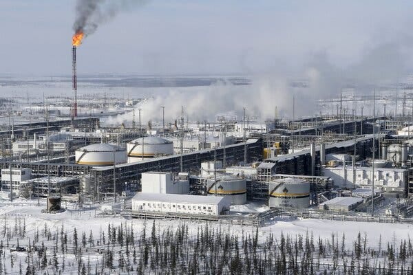 A Rosneft oil facility near Krasnoyarsk, Russia.