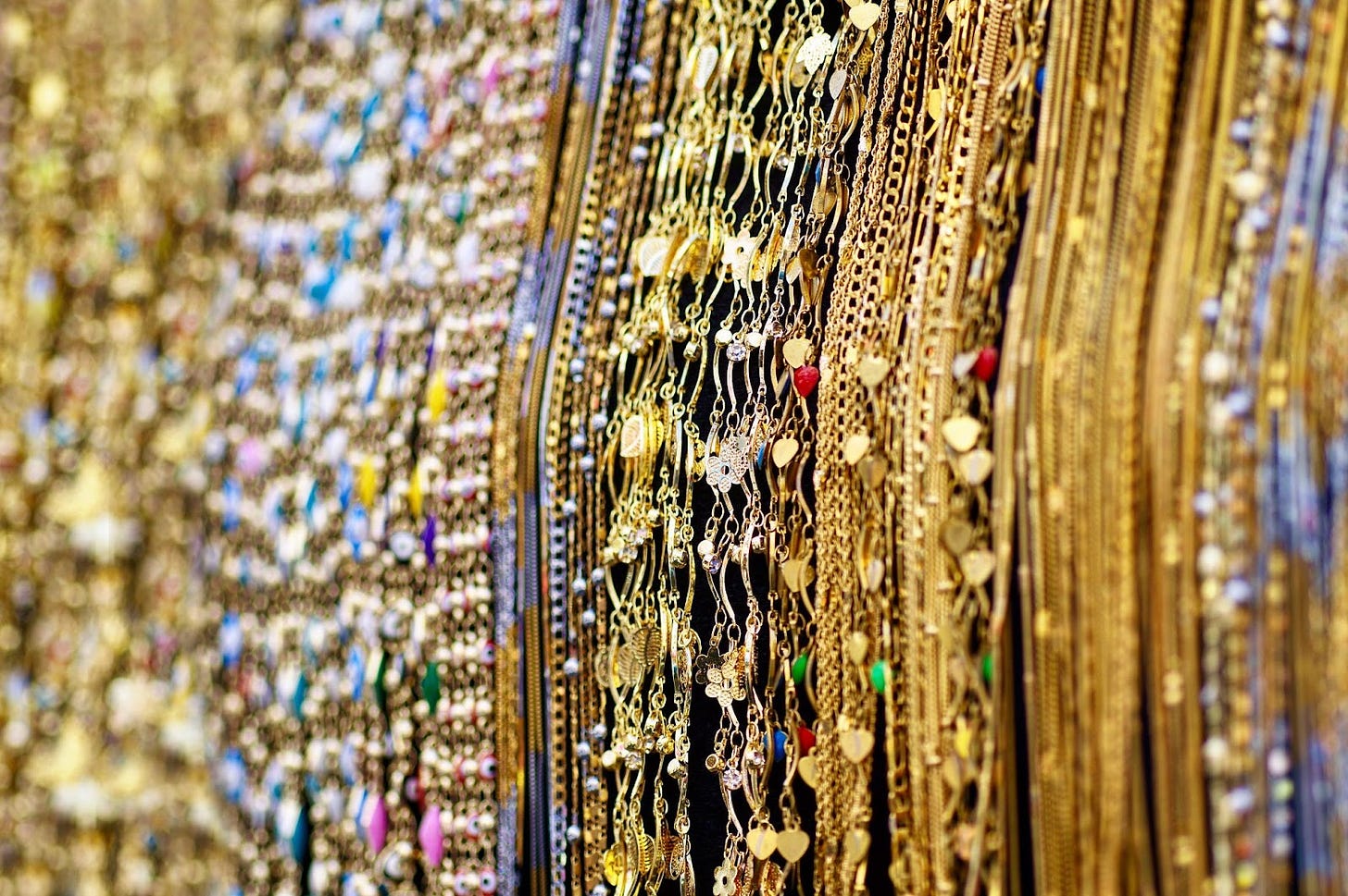 Photo of gold necklaces