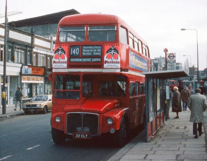 College Road, Harrow, February 1979 | Routemaster, London bus, Double  decker bus