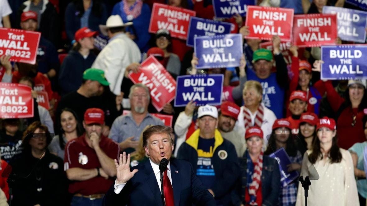 Trump: deal for 55 miles of wall is not good enough | World | The Times