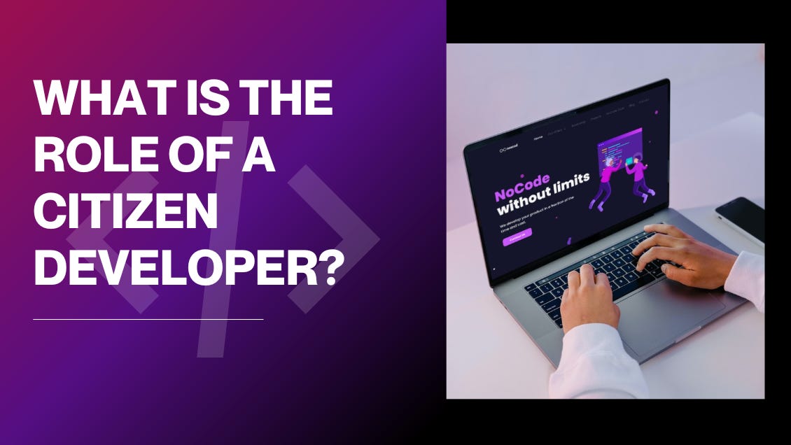 What is the role of a citizen developer ?