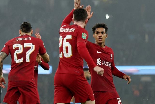 Man City 1-1 Liverpool LIVE! Carvalho goal - Carabao Cup match stream,  latest score and updates today