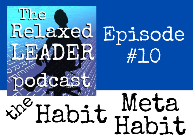 Podcast cover art with the text, "The Habit Meta Habit"