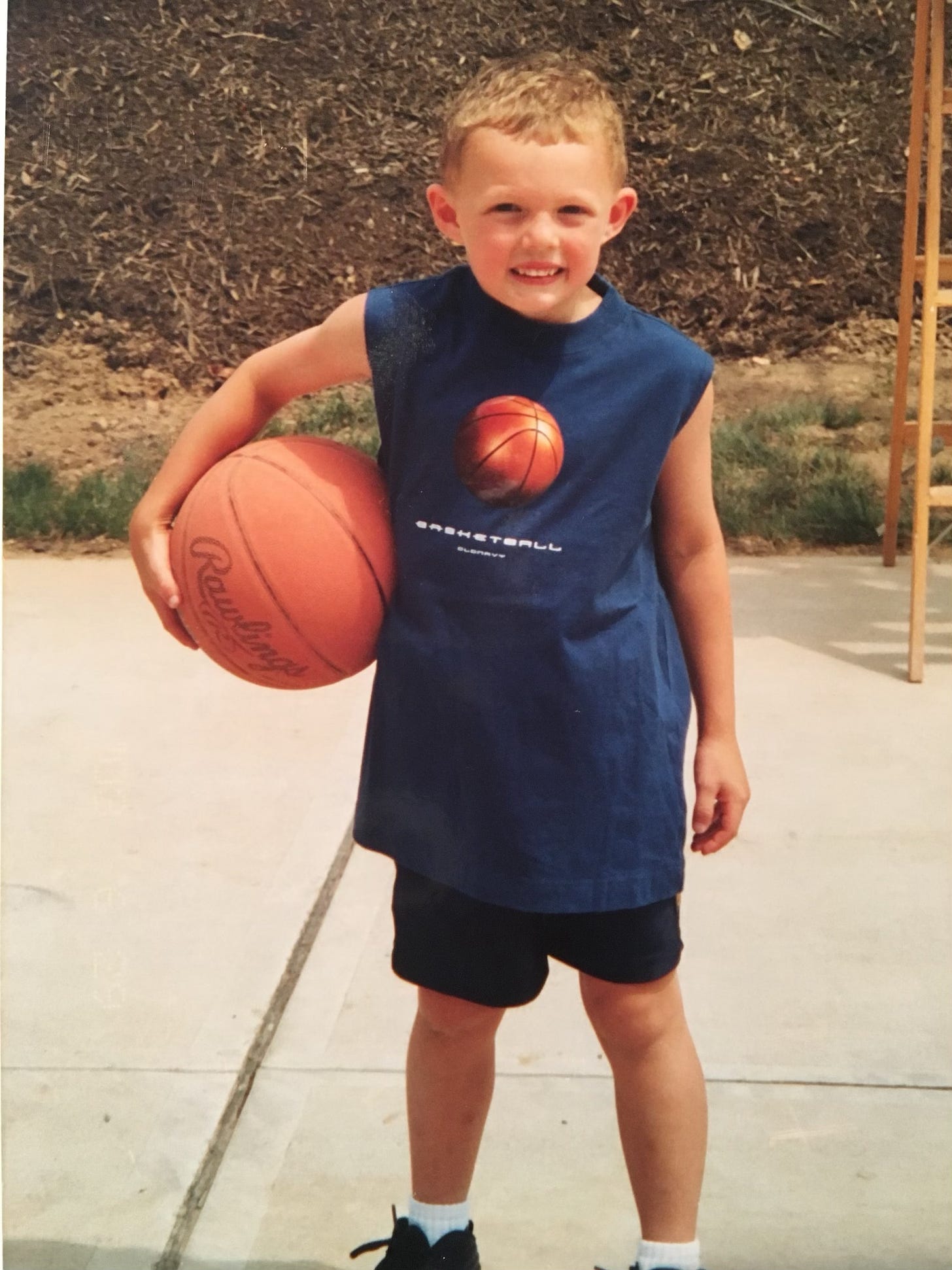 Andrew Petcash as a kid playing basketball