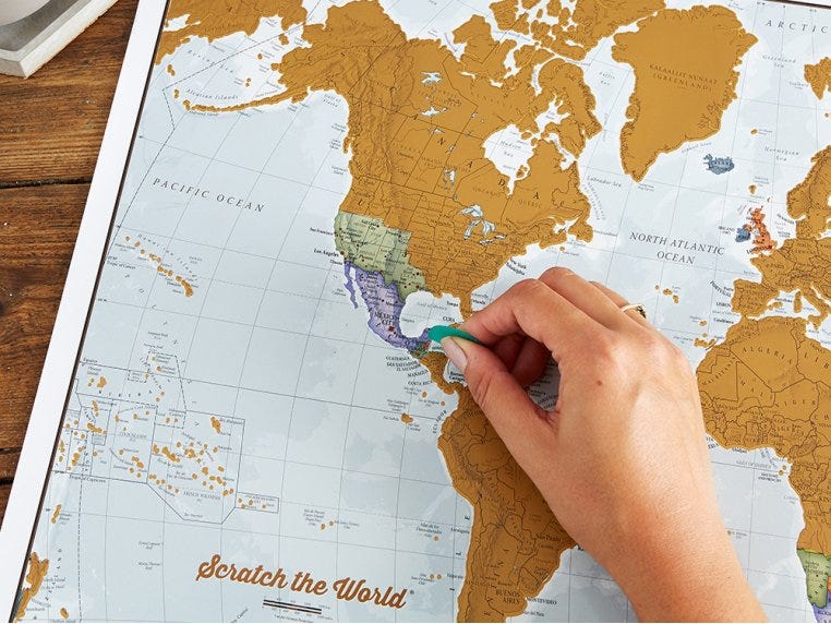 Scratch Off World Map | The Grommet®