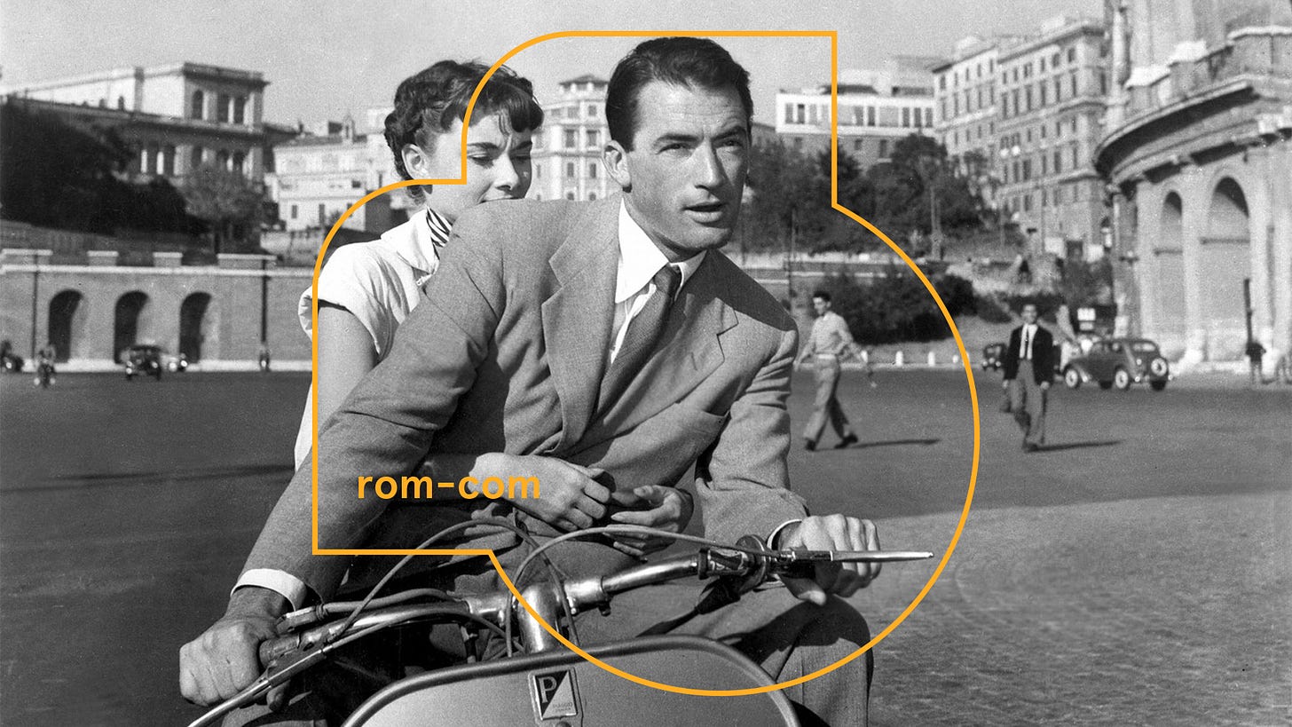 Audrey Hepburn and Gregory Peck in Roman Holiday. Courtesy of The Criterion Channel.