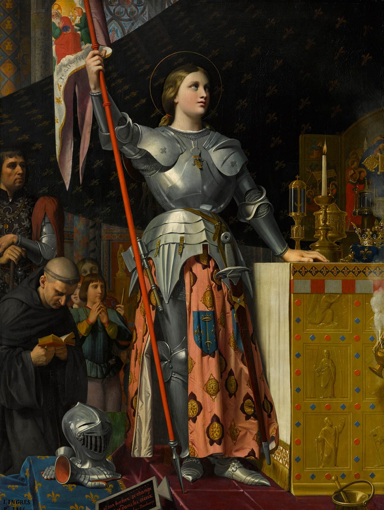 Ingres Jean-Auguste-Dominique, Jeanne d’Arc au sacre du roi Charles VII dans la cathédrale de Reims, 1854, Musée du Louvre, Paris