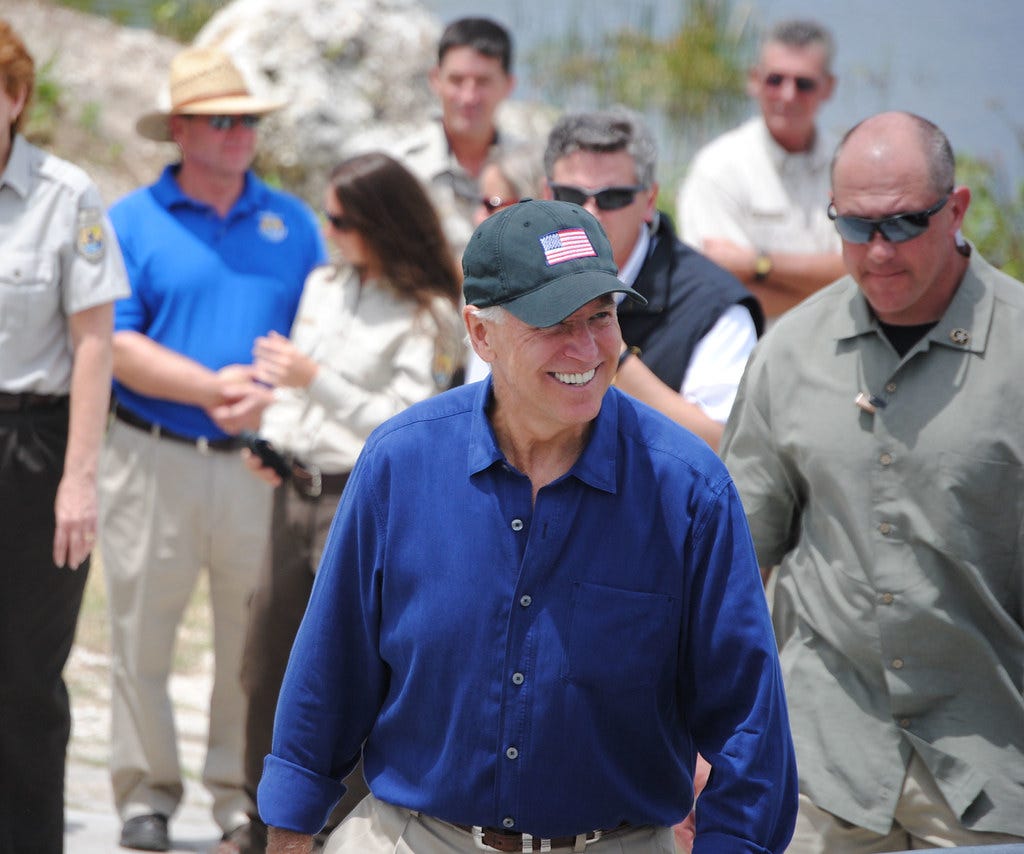 Vice President Joe Biden arrives at Everglades Restoration Project site