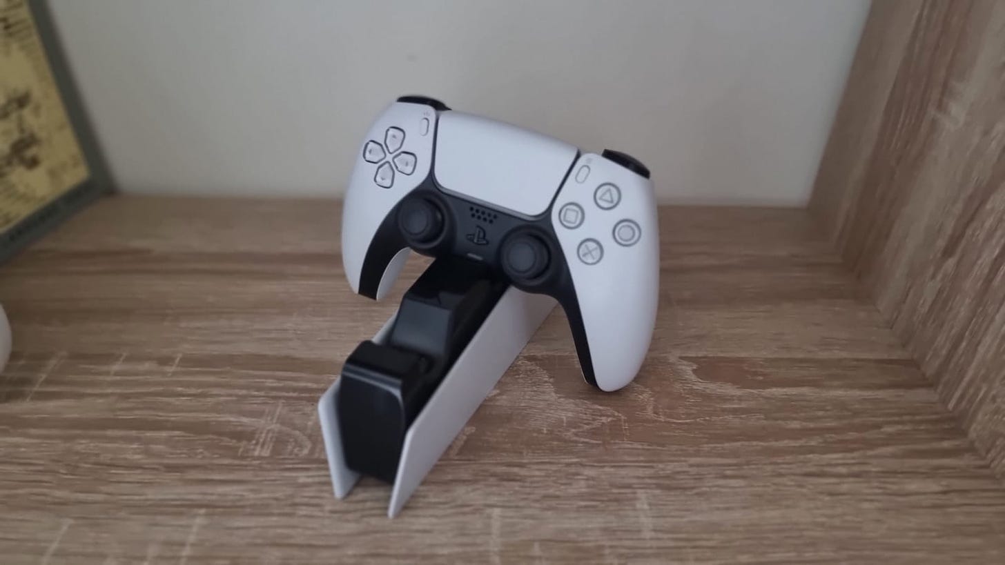 PS5 DualSense Charging Station with a controller in