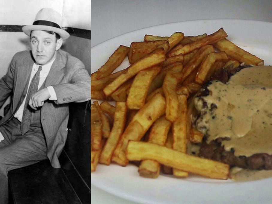 Dutch Schultz's Last Meal of Steak, Fries & Peppercorn Sauce