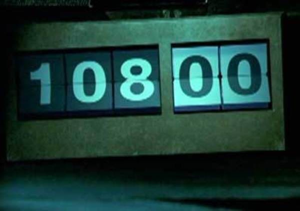 A counter using a flip-number mechanism. It reads: 108 00