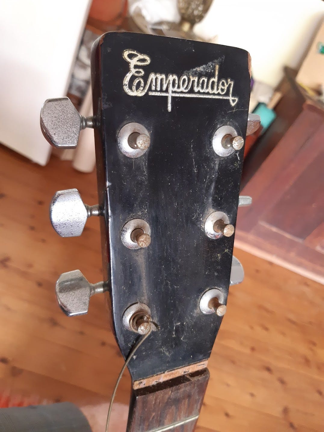 Emperador guitar headstock
