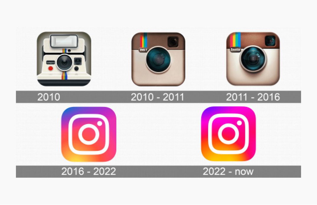 Instagram logo tweaks. source: 1000logos