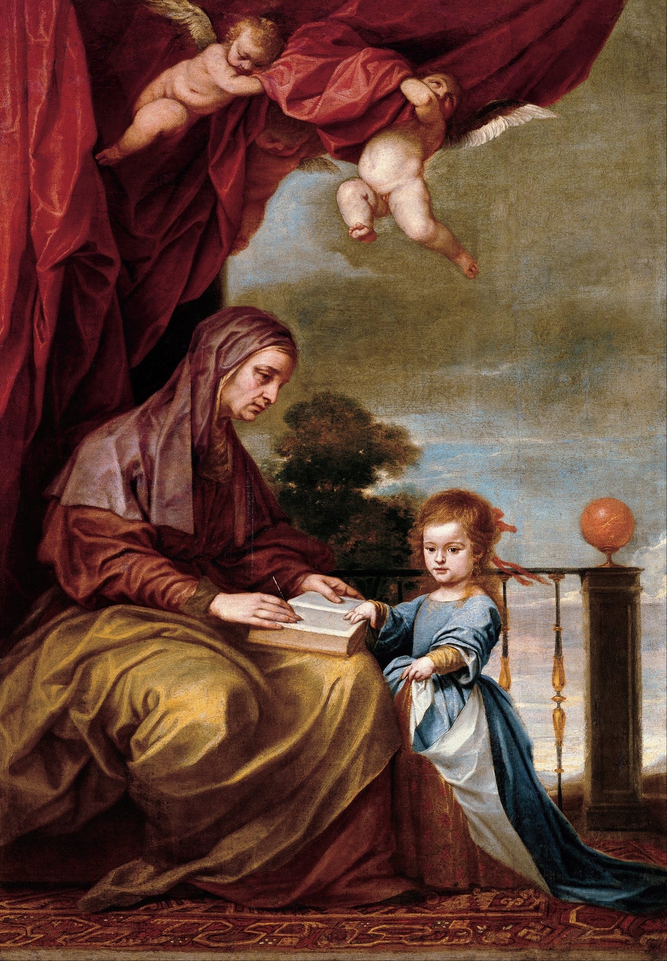 The Education of the Virgin Mary (between 1601 and 1667) by Alonso Cano (Spanish, 1601-1667)