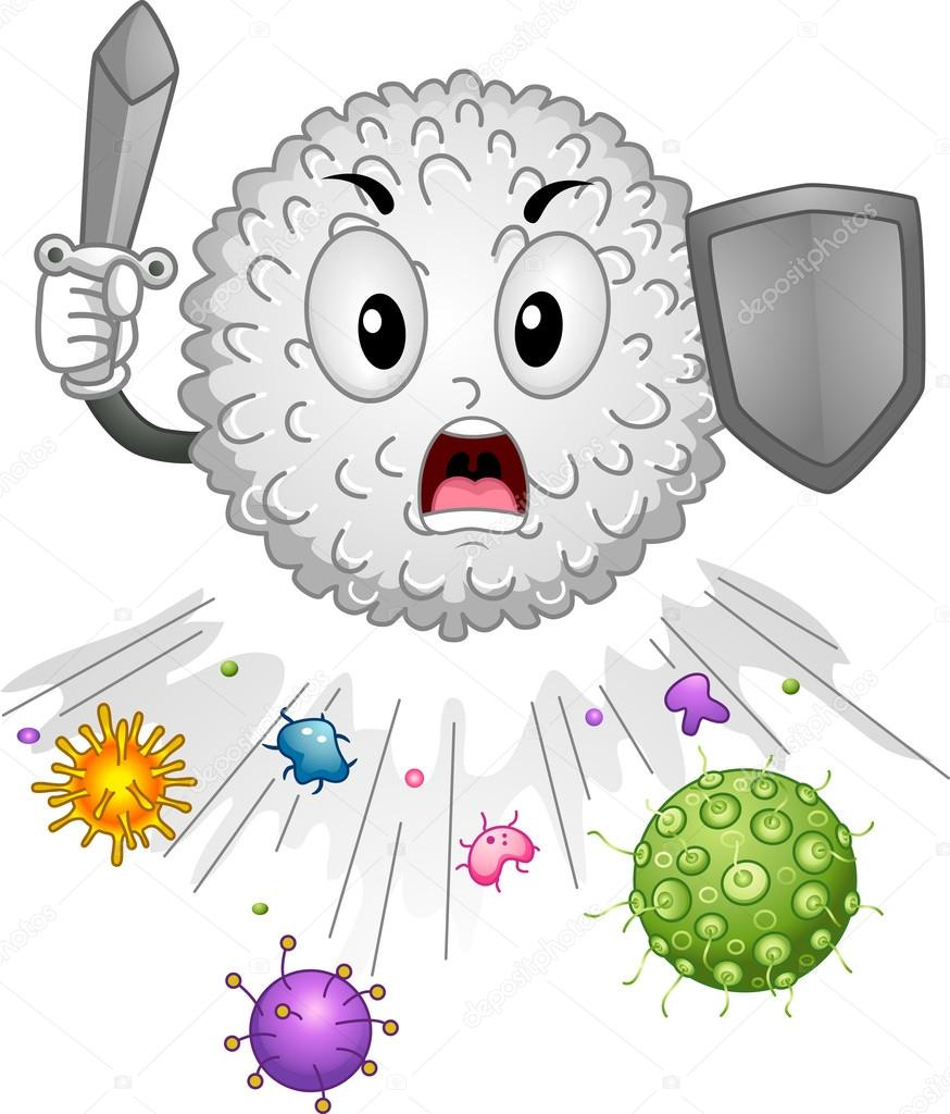 White Blood Cell Mascot — Stock Photo © lenmdp #58948189