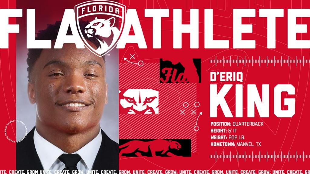 Florida Panthers Sign D&#39;Eriq King As First &#39;FLA Athlete&#39; in NIL Program