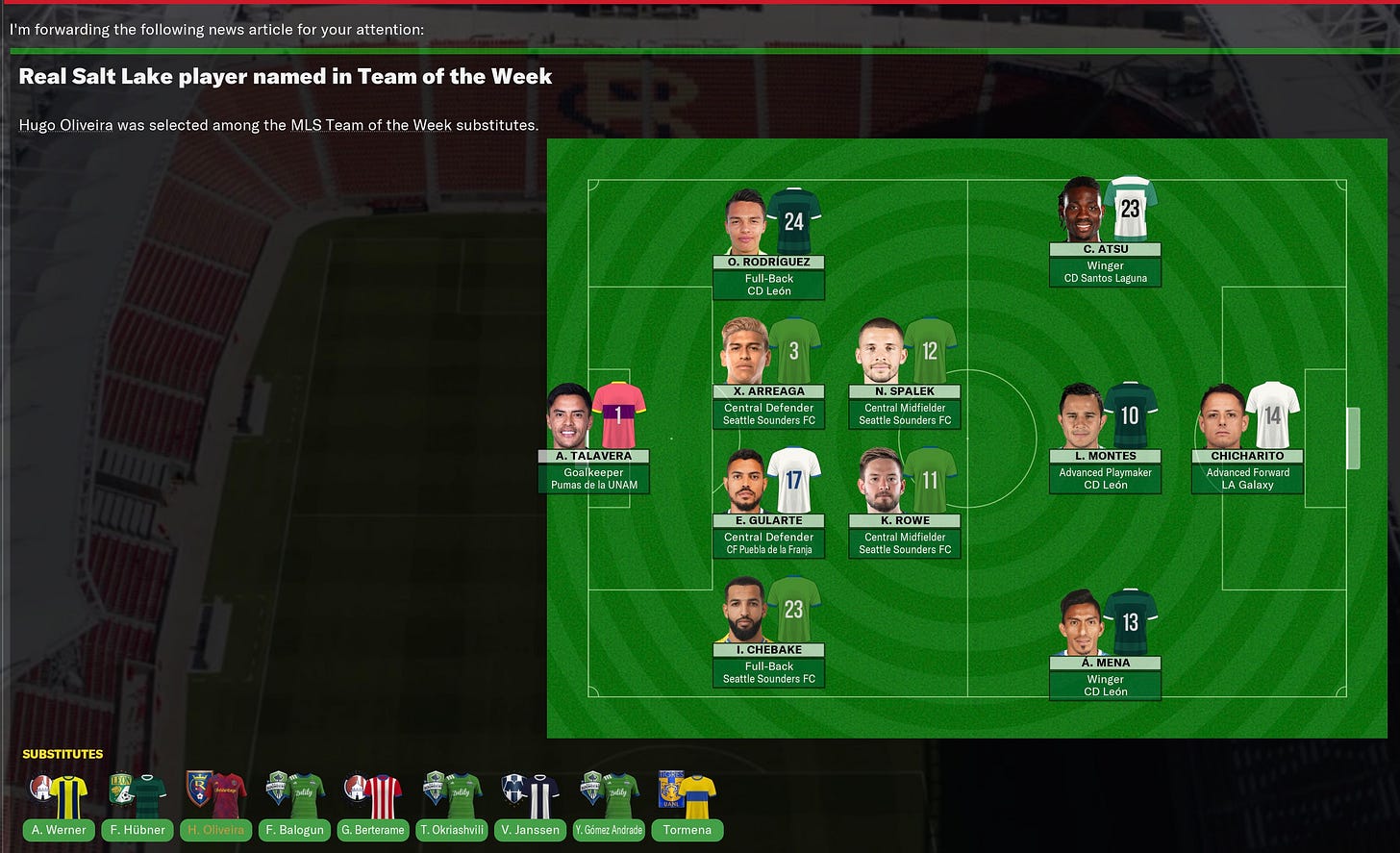 Football Manager 2021 Team of the Week