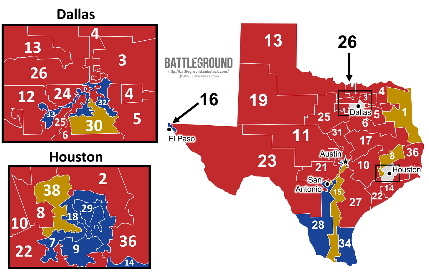 Texas New Congressional District MAp