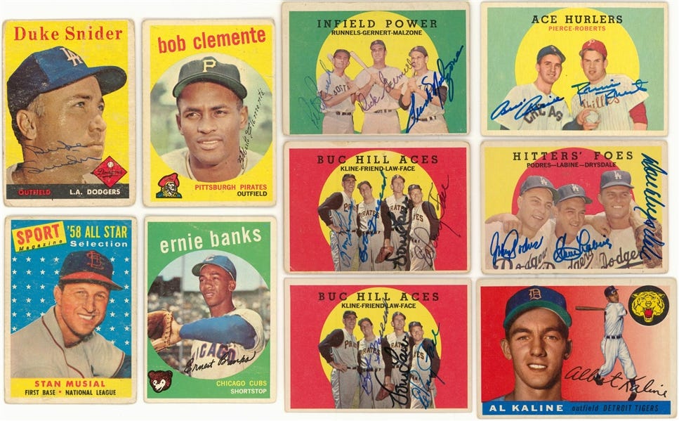 Lot Detail - 1950s Topps Baseball Card Collection (400+) Including Signed  Cards (140+) - Beckett