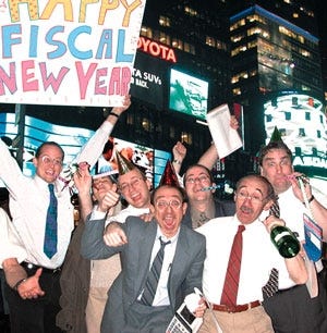 Accountants celebrating The New Fiscal Year.