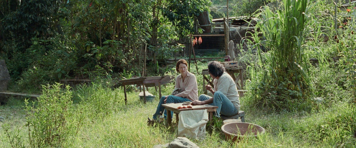 Beautiful riverside scene in this film, where Tilda Swinton is simply sitting next to a man scaling fish and telling her his philosophy of life.