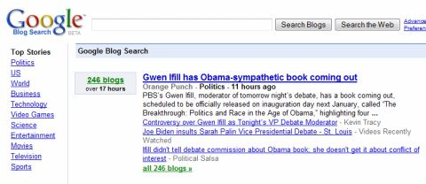 Google Blogsearch captura