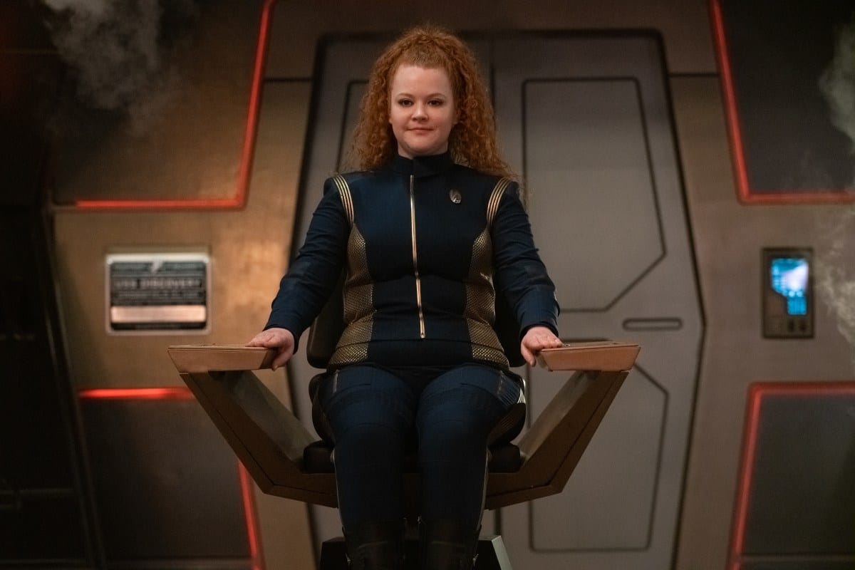 Tilly (Mary Wiseman) in the Discovery capain's chair