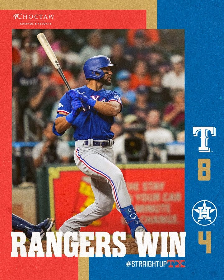Rangers win graphic