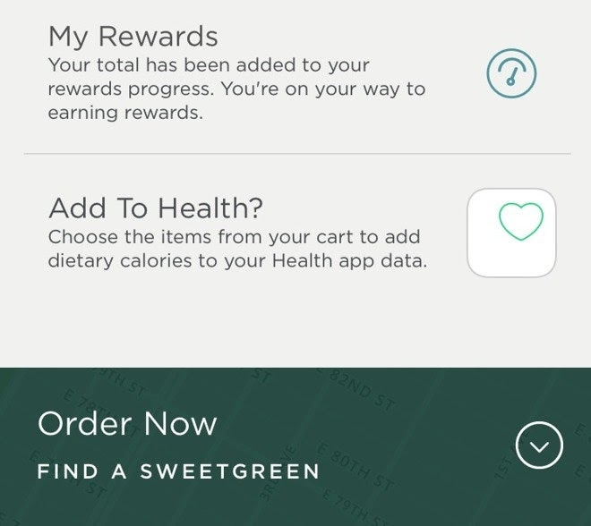 Sweetgreen iPhone app applies meal calorie counts to Apple Health |  AppleInsider