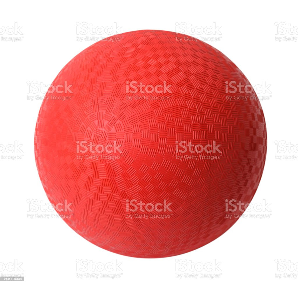 Stock photo of a red dodgeball. Watermark visible.
