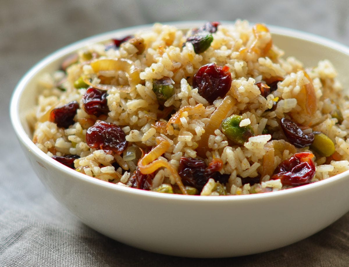 Rice Pilaf with Caramelized Onion, Orange, Cherry & Pistachio - Once Upon a  Chef