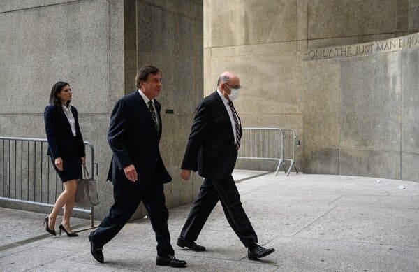 Allen Weisselberg, right, is expected to plead guilty in a long-running tax scheme on Thursday.