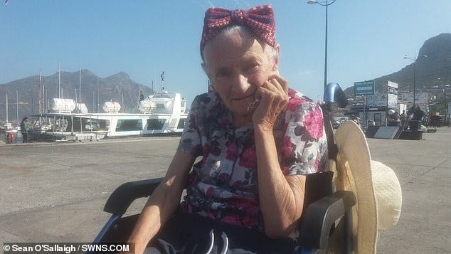 Mary O'Niel started walking and talking again while she travelled with her son in 2018/2019