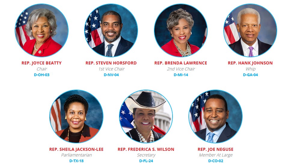 Congressional Black Caucus Leadership 2021-22