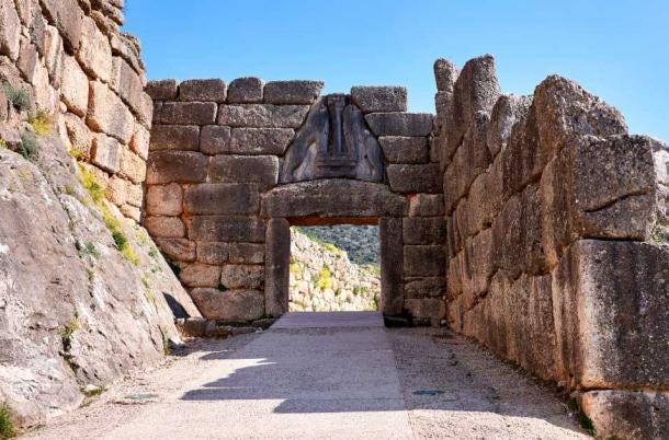 The Lion Gate. Mycenae. Argolis, Greece. (Public Domain)