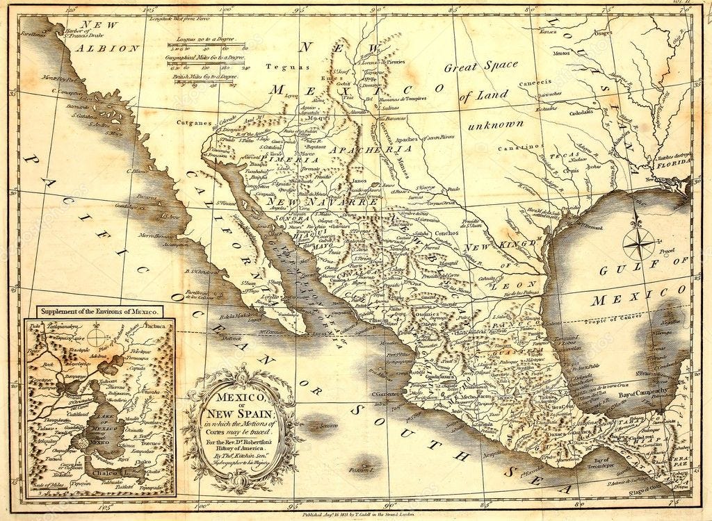 Old map of Mexico. Stock Photo by ©meteor 2105360