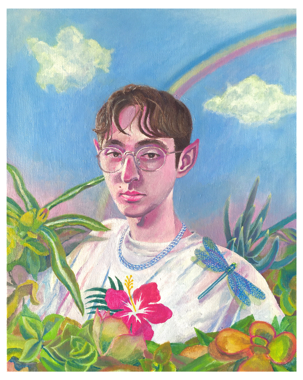Self Portrait 2020, acrylic, 16" x 20"