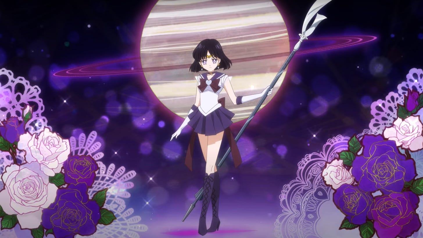 Sailor Saturn in the Sailor Moon Crystal anime series