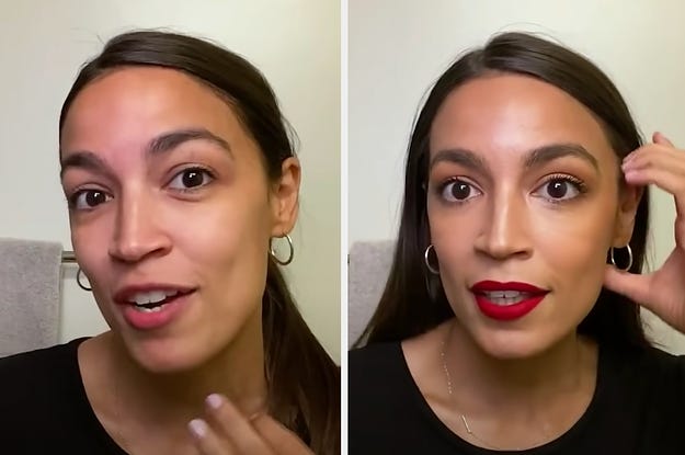 Alexandria Ocasio-Cortez's Skincare And Makeup Products