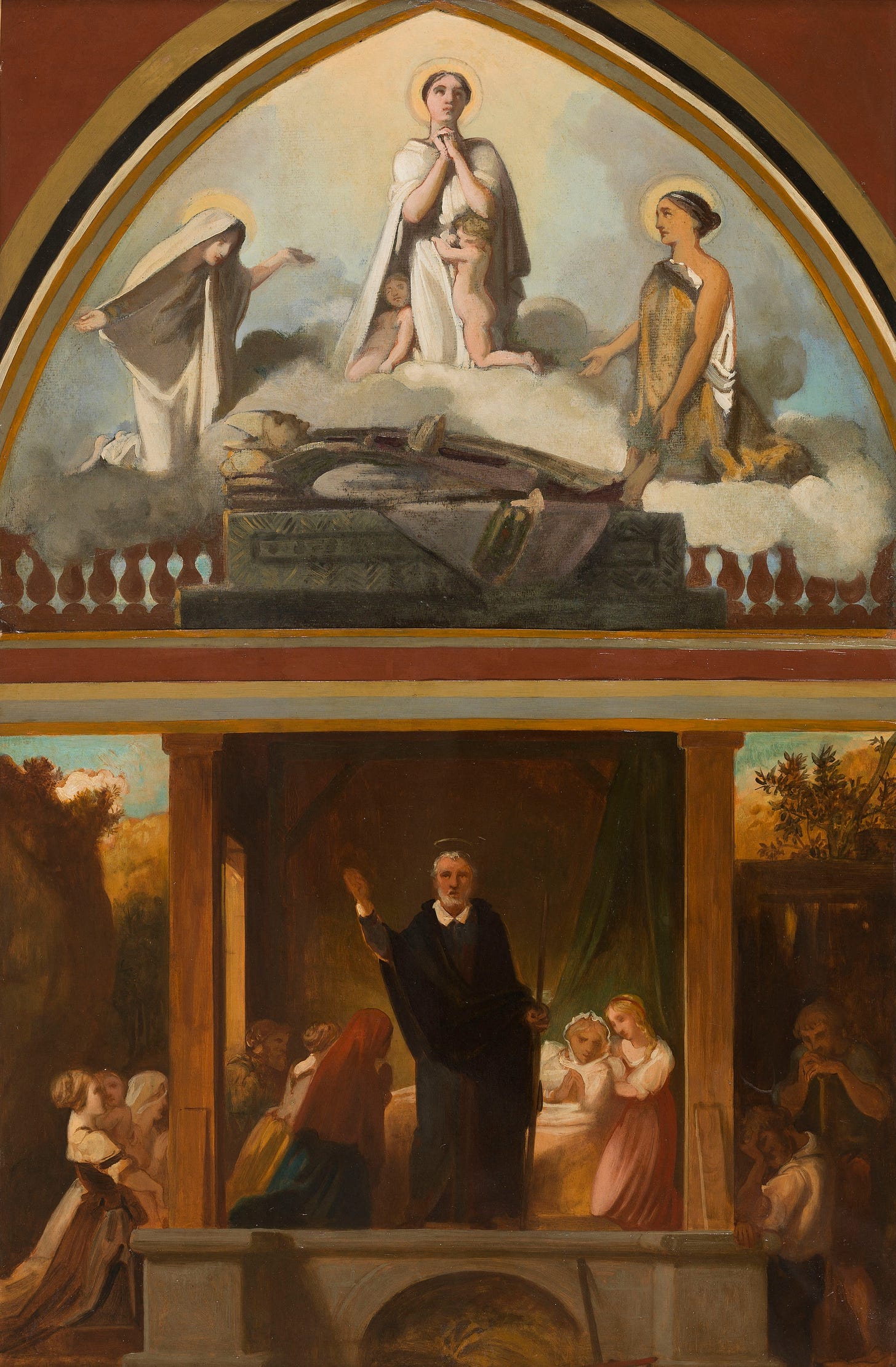 Les courses apostoliques de saint François de Sales – L’apothéose de saint François de Sales (1852) by Victor-Louis Mottez (French, 1809-1897)