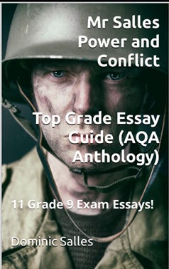grade 9 poetry essay power and conflict