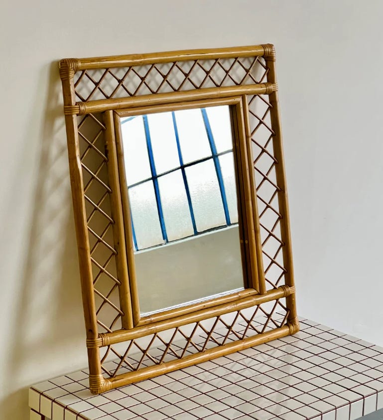 A bamboo mirror.
