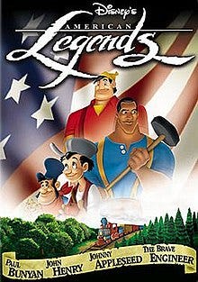 DVD cover art for Disney's American Legends