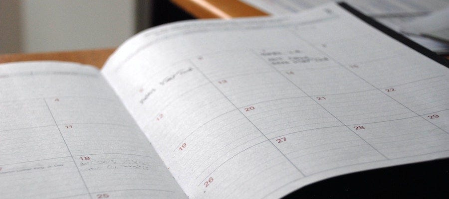 Paper calendar planner